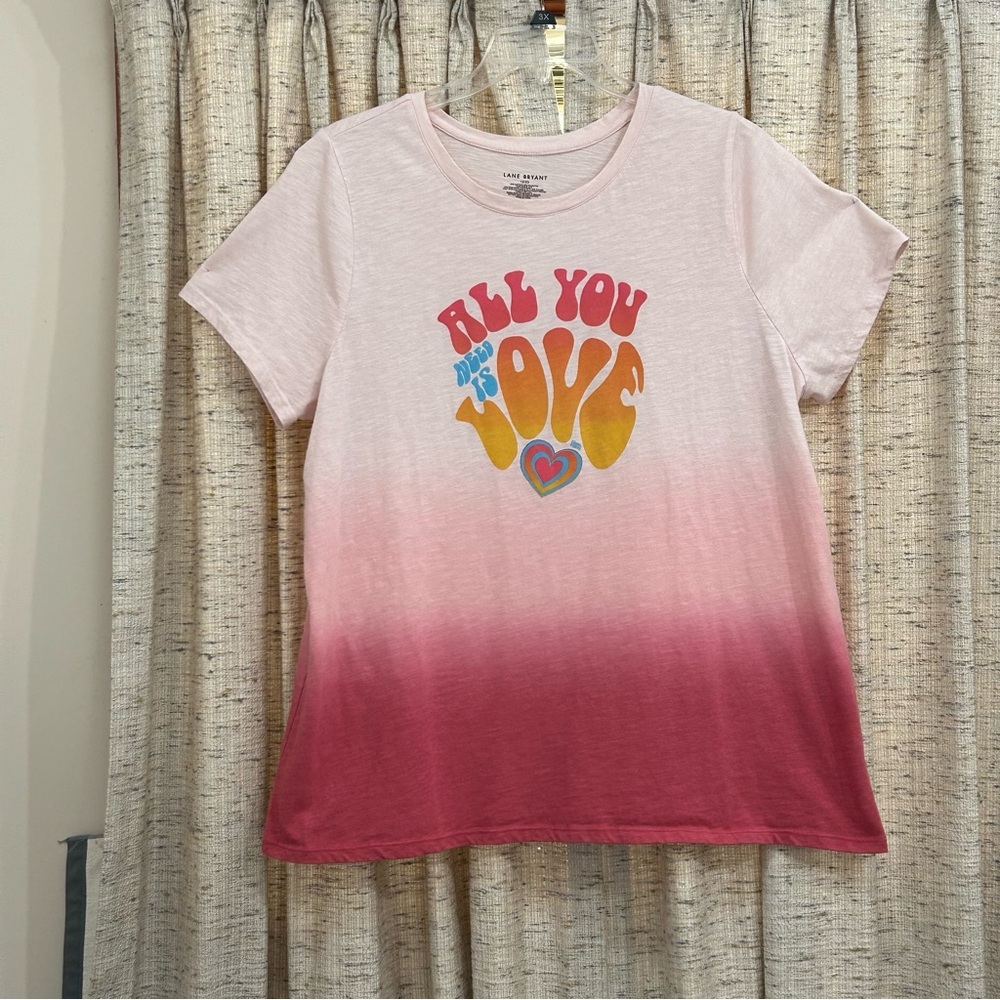 Lane Bryant All You Need Is Love Ombre Tee - 18/20